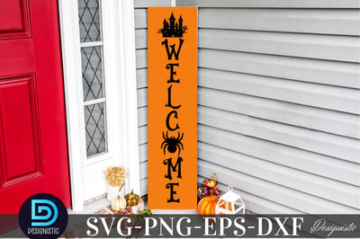 Welcome, Halloween Porch Sign Svg Design SVG DESIGNISTIC 