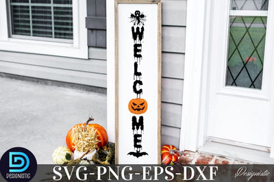 Welcome, Halloween Porch Sign Svg Design SVG DESIGNISTIC 