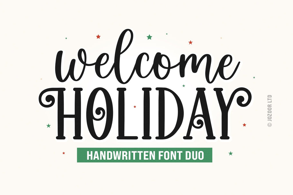 Welcome Holiday - Script Font Duo - So Fontsy