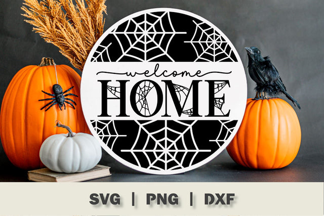 Welcome Home Halloween Door Sign SVG SVG Ollive Studio 