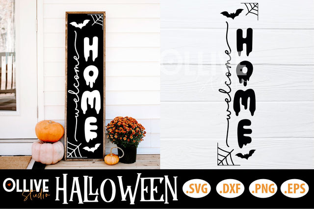 Welcome Home Halloween SVG | Halloween Vertical Sign SVG SVG Ollive Studio 