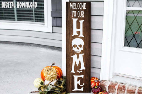 Welcome Home Porce sing svg, Welcome Halloween Porch Sign Svg, welcome to your home svg, wedding sign svg, welcome vertical porce sing svg SVG Isabella Machell 