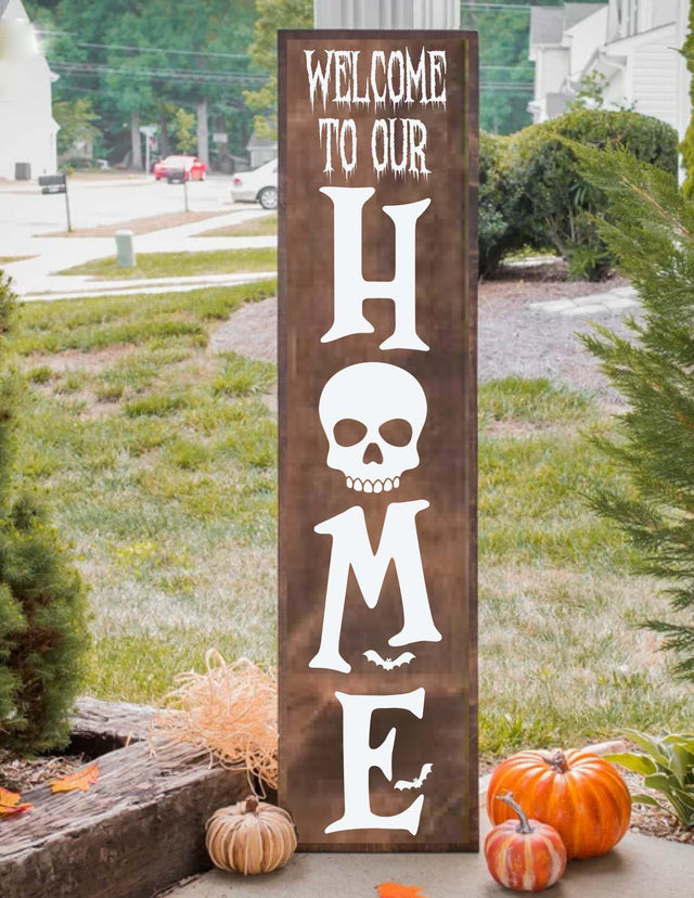 Welcome Home Porce sing svg, Welcome Halloween Porch Sign Svg, welcome to your home svg, wedding sign svg, welcome vertical porce sing svg SVG Isabella Machell 