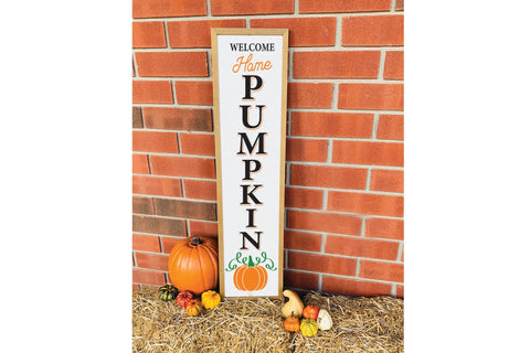 Welcome Home Pumpkin - Fall Porch Sign SVG SVG CraftLabSVG 