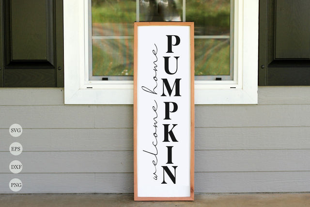Welcome Home Pumpkin Svg, Fall Porch Sign Svg, Fall Svg SVG Chamsae Studio 