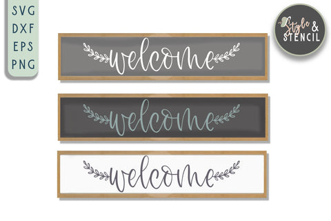 Welcome Home Sign SVG - SVG, PNG, EPS, DXF, Cut File SVG Style and Stencil 