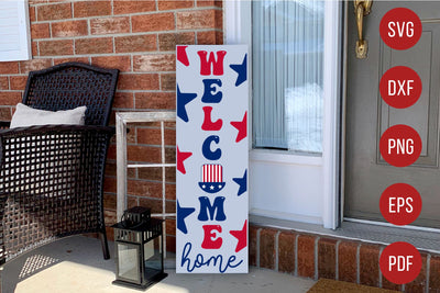 Welcome Home SVG - 4th of July Porch Sign SVG SVG CraftLabSVG 