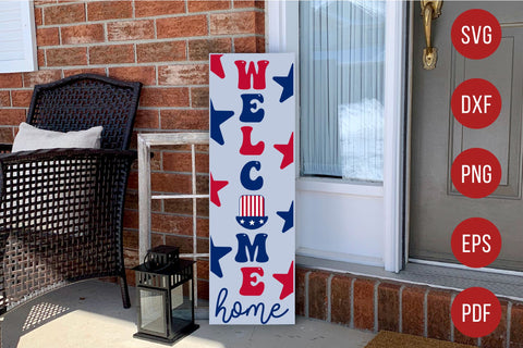 Welcome Home SVG - 4th of July Porch Sign SVG SVG CraftLabSVG 