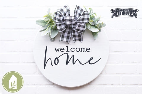 Welcome Home SVG | Round Sign | Front Door SVG SVG LilleJuniper 