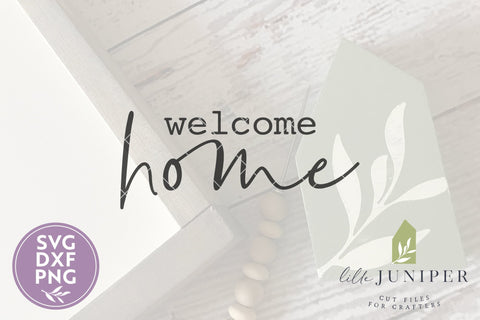 Welcome Home SVG | Round Sign | Front Door SVG SVG LilleJuniper 
