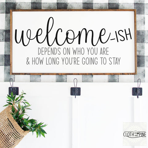 Welcome-ish. SVG Cloth and Pine Designs 