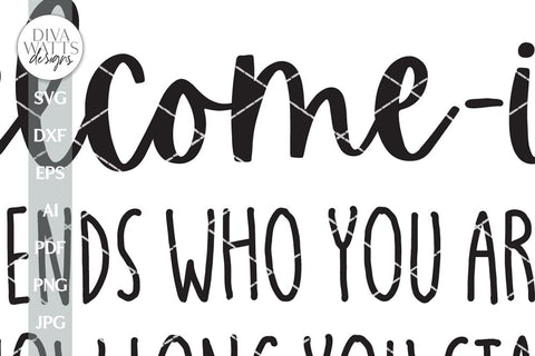 Welcome-ish SVG Door Hanger Digital File Round Wreath SVG Welcome Door Hanger For Farmhouse Sign Welcome SVG Front Door Sign svg Funny svg SVG Diva Watts Designs 
