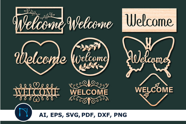 welcome laser cut sign SVG bundle SVG MD JOYNAL ABDIN 
