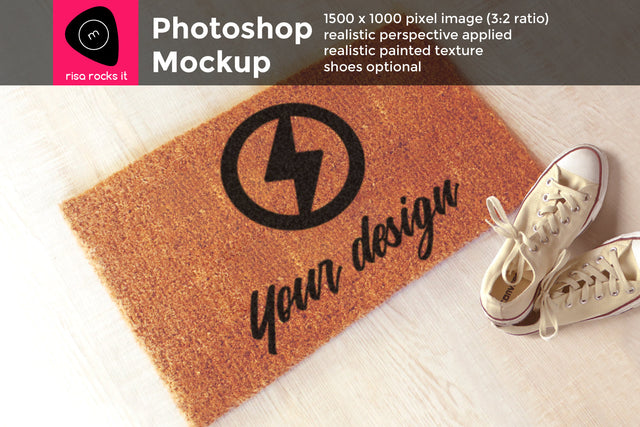 Welcome Mat Layered PSD Photoshop Product Mockup Mock Up Photo Risa Rocks It 