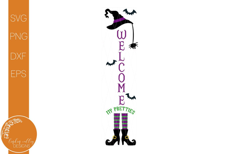 Welcome My Pretties SVG-Vertical Porch Sign SVG-Halloween Vertical Sign ...