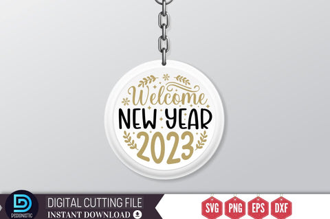 Welcome new year 2023 SVG SVG DESIGNISTIC 
