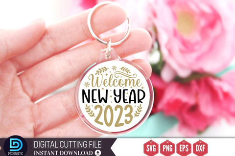 Welcome new year 2023 SVG SVG DESIGNISTIC 