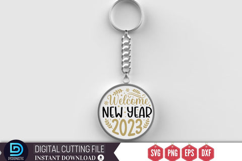 Welcome new year 2023 SVG SVG DESIGNISTIC 