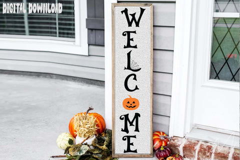 Welcome Porce sing svg, Welcome Halloween Porch Sign Svg, welcome to your home svg, welcome vertical porce sing svg SVG Isabella Machell 