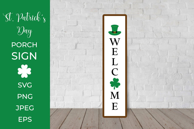 Welcome Porch Sign. St. Patrick’s Day Vertical Front Sign SVG LaBelezoka 