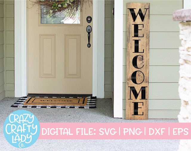 Welcome | Porch Sign SVG Cut File SVG Crazy Crafty Lady Co. 