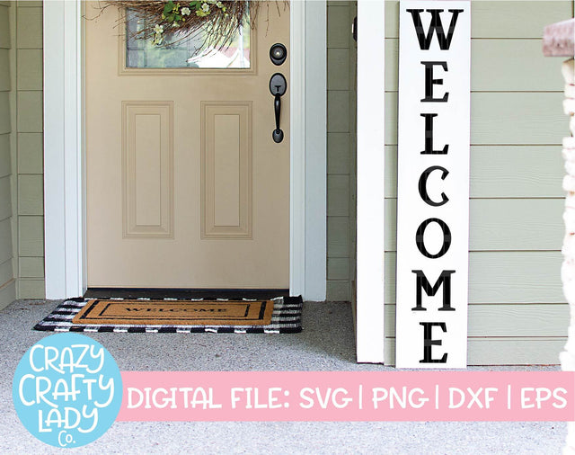 Welcome | Porch Sign SVG Cut File SVG Crazy Crafty Lady Co. 