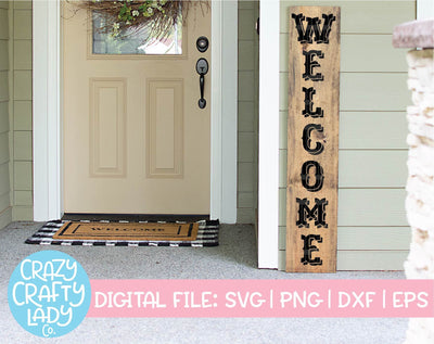 Welcome | Porch Sign SVG Cut File SVG Crazy Crafty Lady Co. 