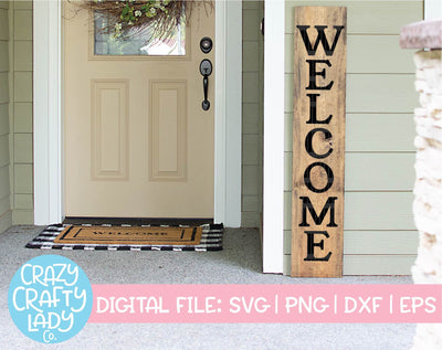 Welcome | Porch Sign SVG Cut File SVG Crazy Crafty Lady Co. 