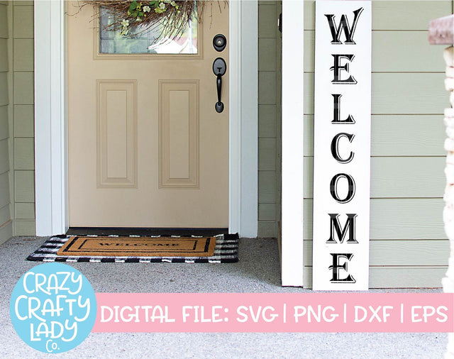 Welcome | Porch Sign SVG Cut File SVG Crazy Crafty Lady Co. 