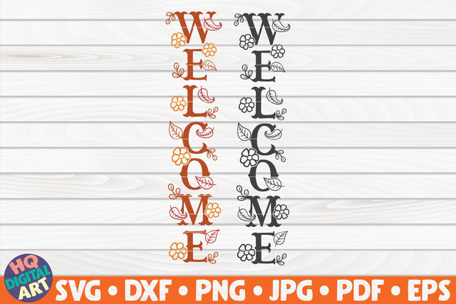 Welcome Porch Sign SVG | Fall Themed Porch Sign SVG HQDigitalArt 