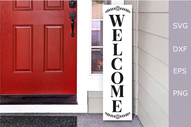 Welcome Porch Sign. Welcome vertical sign svg SVG Chamsae Studio 