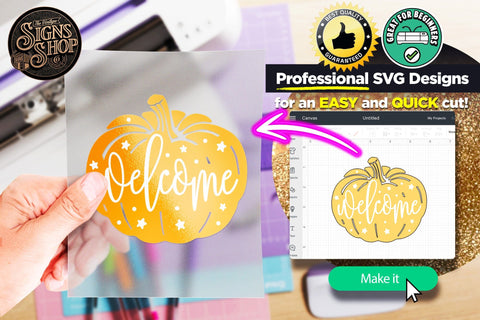 Welcome pumpkin | FALL SVG Sign SVG The Vintage Signs Shop 