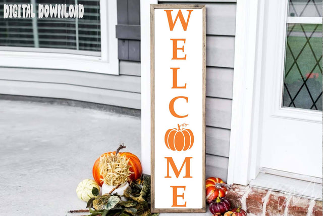 Welcome pumpkin porch svg, Fall day svg, welcome porch sing svg SVG Isabella Machell 