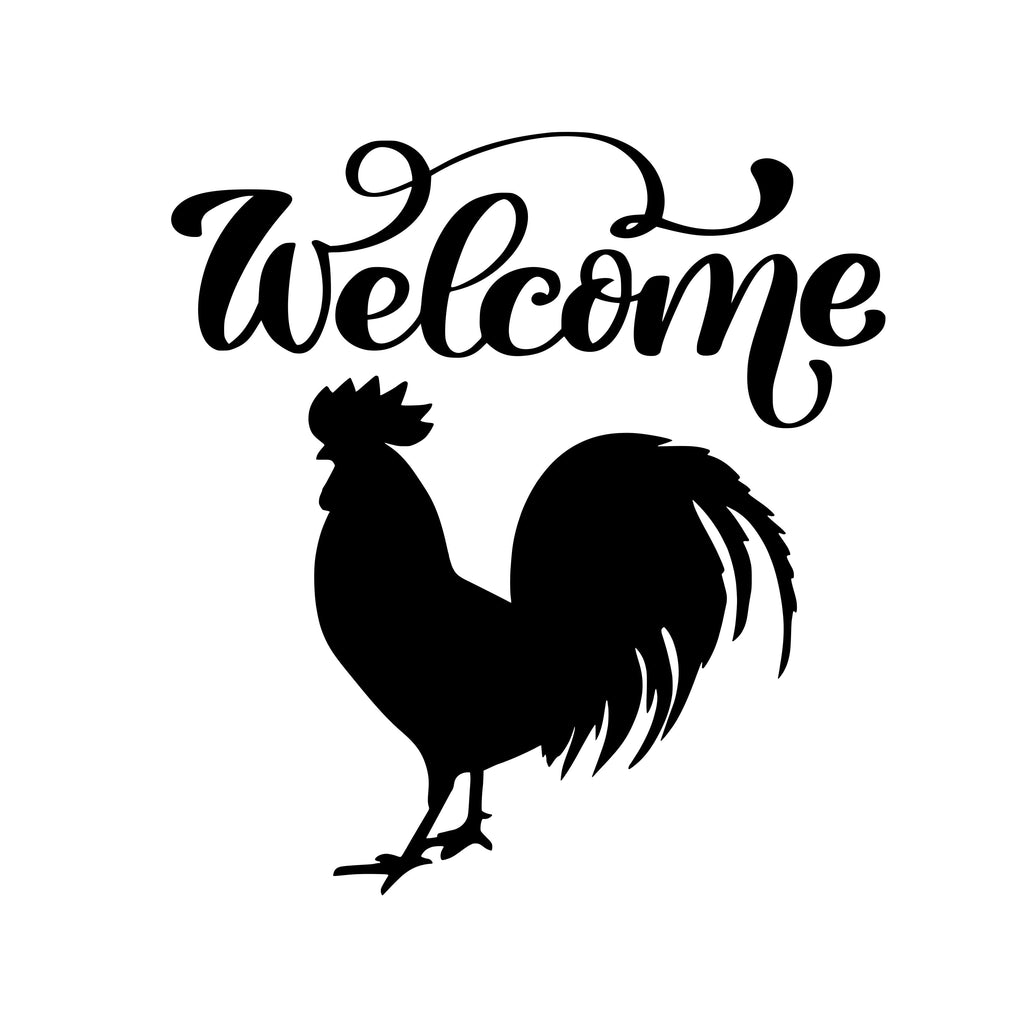 Welcome Rooster Sign Svg, Rooster Svg, png download, rooster Farm Sign ...