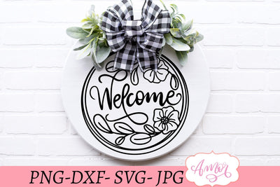 Welcome round sign svg, Porch sign svg SVG Amorclipart 