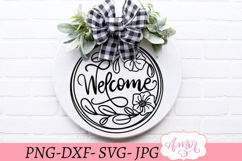 Welcome round sign svg, Porch sign svg SVG Amorclipart 