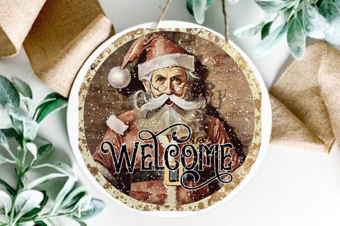 Welcome Santa Round Sublimation Sublimation Jagonath Roy 