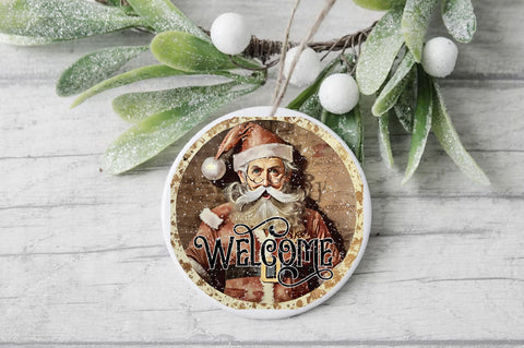Welcome Santa Round Sublimation Sublimation Jagonath Roy 