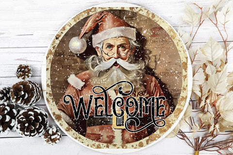Welcome Santa Round Sublimation Sublimation Jagonath Roy 