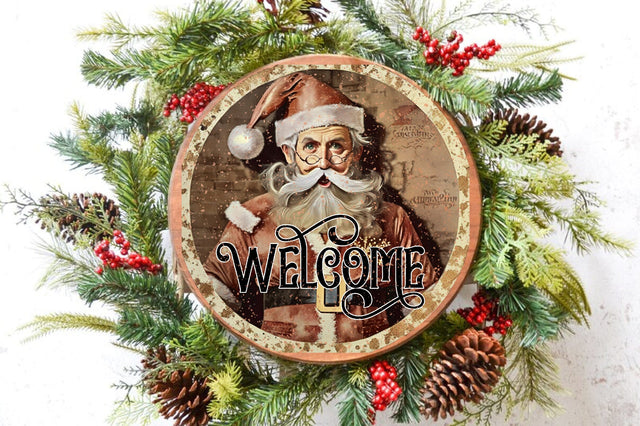 Welcome Santa Round Sublimation Sublimation Jagonath Roy 