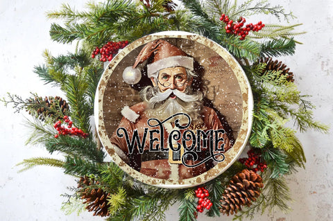 Welcome Santa Round Sublimation Sublimation Jagonath Roy 