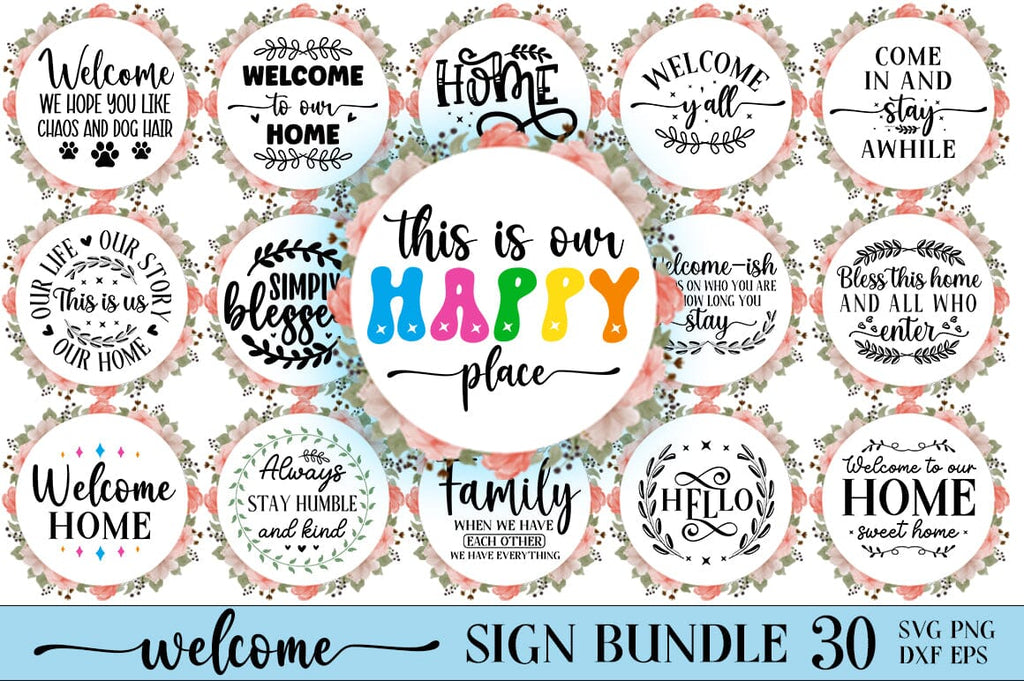 Welcome sign bundle - So Fontsy