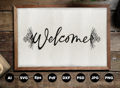 Welcome Sign design SVG Leamsign Studio 