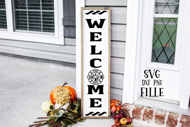 Welcome sign Fireman's Maltese cross SVG Calico Creations Svg 