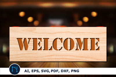 Welcome Sign Laser Cut 3d Svg SVG MD JOYNAL ABDIN 