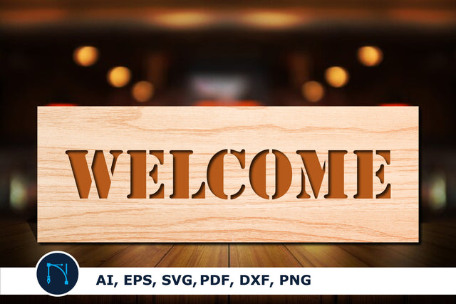 Welcome Sign Laser Cut 3d Svg SVG MD JOYNAL ABDIN 