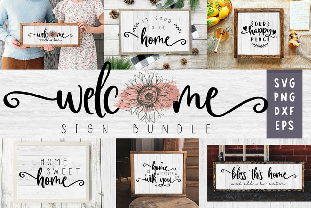 Welcome sign svg bundle - farmhouse round front door sign SVG balya ibnu bi malkan 