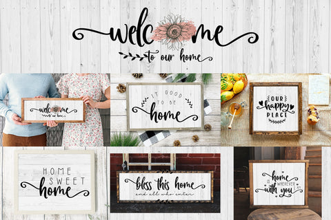 Welcome sign svg bundle - farmhouse round front door sign SVG balya ibnu bi malkan 