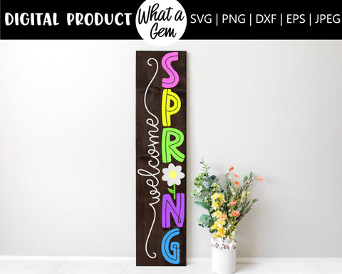 Welcome Sign SVG Bundle | Reversible Sign | Double Sided Sign | Welcome Spring Sign SVG | Welcome Summer Sign SVG | Spring Porch Decor svg SVG What A Gem SVG 