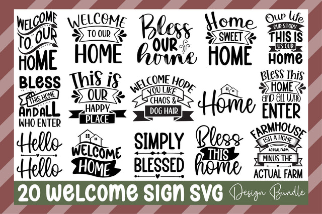 Welcome Sign Svg Design Bundle SVG Rupkotha 
